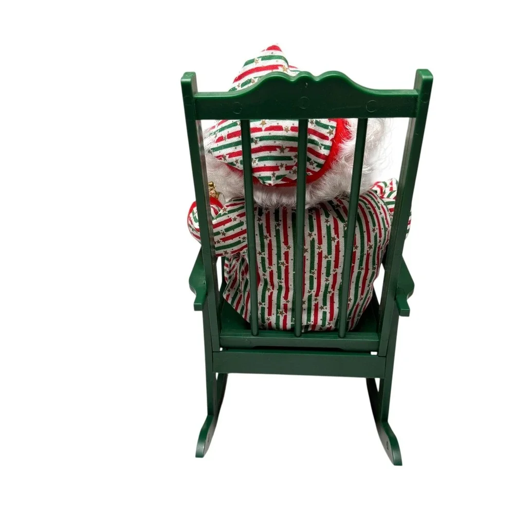 Snoring Santa Claus Pajamas Rocking Chair 12